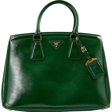 dark green prada handbag|green prada satchel.